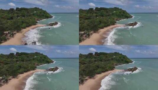 HDR泰国普吉岛卡伦海滩日落海滨风光高清在线视频素材下载