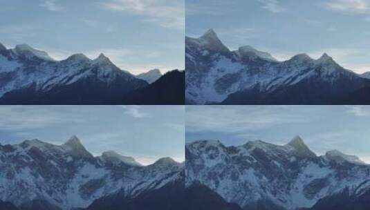 西藏雪山寺庙湖泊航拍特写高清在线视频素材下载