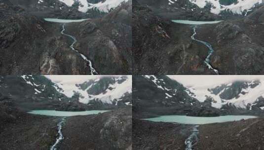 冰川文西格拉山徒步旅行和Laguna d高清在线视频素材下载