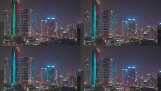 广州_维家思广场_珠江新城高楼夜景_延时4K高清在线视频素材下载