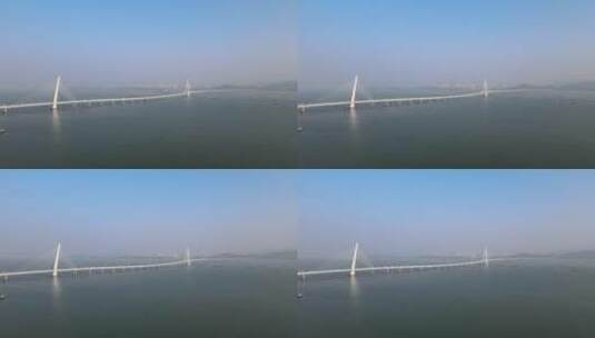 深圳湾大桥 大桥 跨境大桥 跨海大桥高清在线视频素材下载