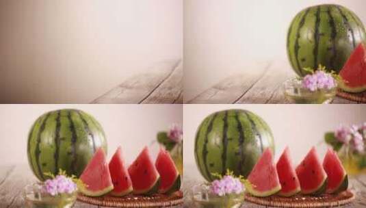 西瓜夏季水果美食 (1)高清在线视频素材下载