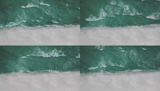 航拍海浪冲击海岸高清在线视频素材下载