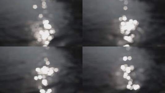 失焦拍摄波光粼粼的水面高清在线视频素材下载