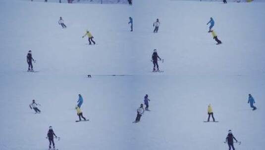 滑雪慢镜头高清在线视频素材下载