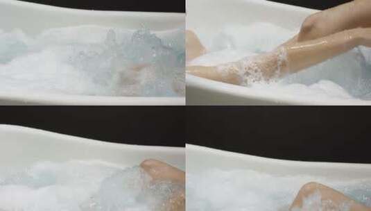 美女按摩浴缸泡澡3高清在线视频素材下载