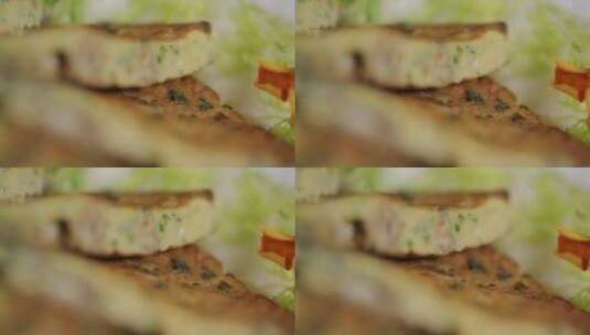 粤菜蚝烙海鲜饼高清在线视频素材下载