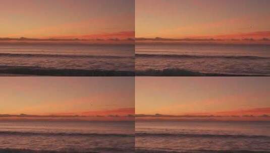 海滩上美丽的日出高清在线视频素材下载
