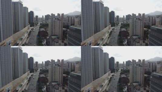 航拍莆田市万达高楼群4K实拍视频高清在线视频素材下载