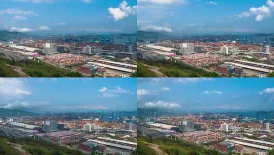 深圳盐田港国际集装箱码头延时高清在线视频素材下载
