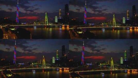 广东天际线城市天际线高清在线视频素材下载