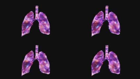 全息粒子肺部高清在线视频素材下载