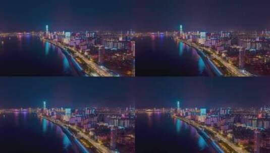 武汉城市航拍延时宣传片视频高清在线视频素材下载