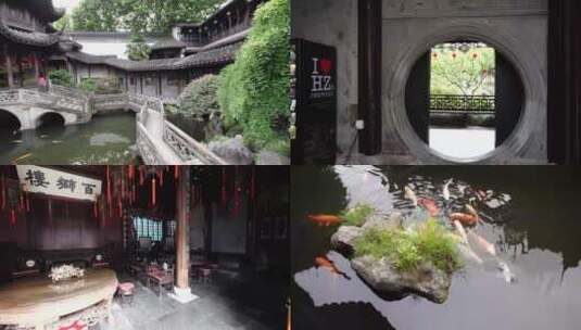 杭州清代古宅胡雪岩故居建筑4K视频素材高清在线视频素材下载
