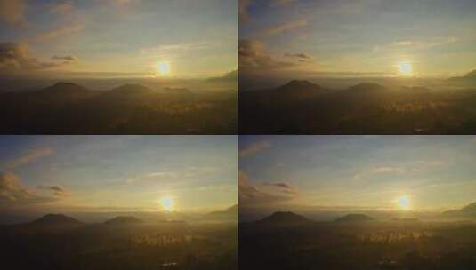 朝阳下的腾冲火山高清在线视频素材下载