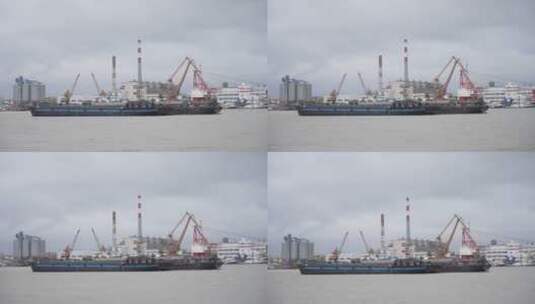 黄浦江航运货船高清在线视频素材下载