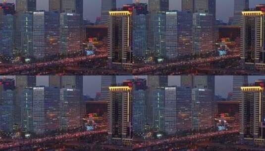 北京国贸建筑夜景风光高清在线视频素材下载