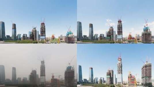 中国尊超长时间建设成长的延时视频高清在线视频素材下载