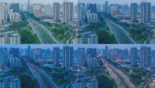 惠州演达立交城市日转夜延时高清在线视频素材下载