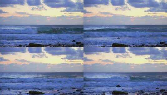 海浪升格海浪沙滩海面波光粼粼高清在线视频素材下载