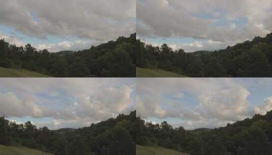 森林中移动的云高清在线视频素材下载