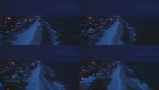 海岸夜景高清在线视频素材下载