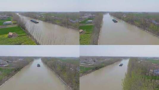 4k航拍京杭大运河高清在线视频素材下载