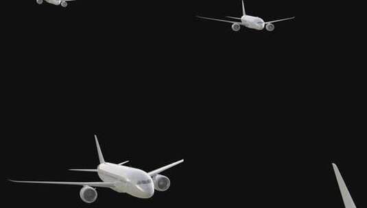 带透明通道的三维飞机视频素材高清在线视频素材下载