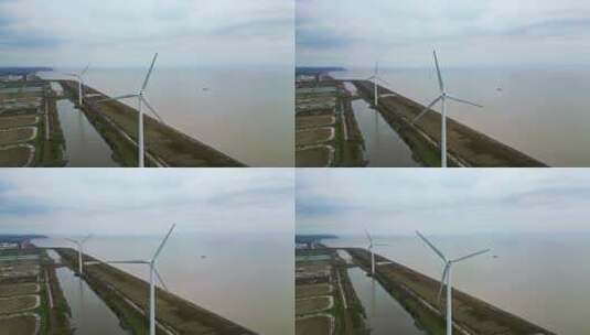 海边风车高清在线视频素材下载