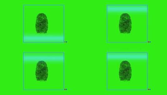 指纹扫描 HUD 技术绿幕4K高清在线视频素材下载