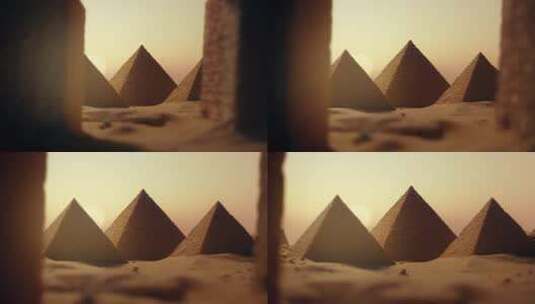 埃及金字塔航拍高清在线视频素材下载