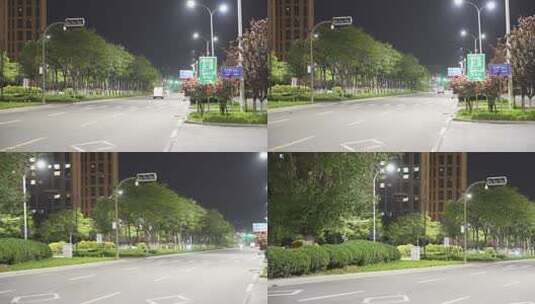 淄博街景绿化带高清在线视频素材下载