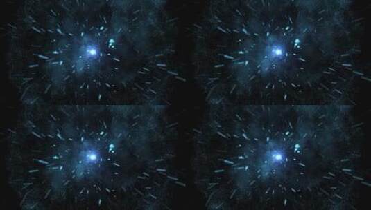 蓝色科技粒子光圈爆炸高清在线视频素材下载
