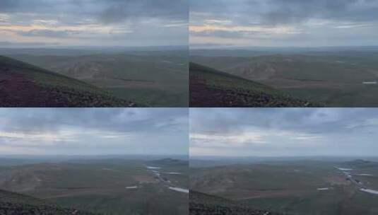 内蒙古乌兰察布草原火山口风景高清在线视频素材下载