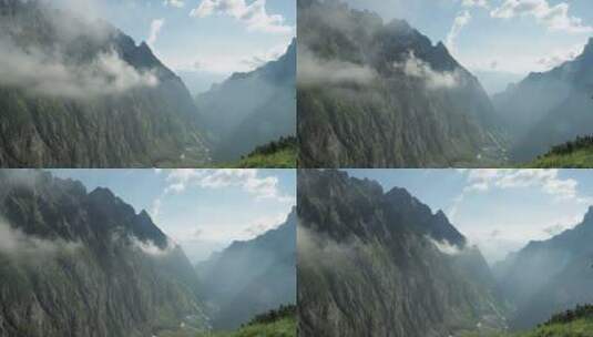 美丽山脉延时拍摄高清在线视频素材下载