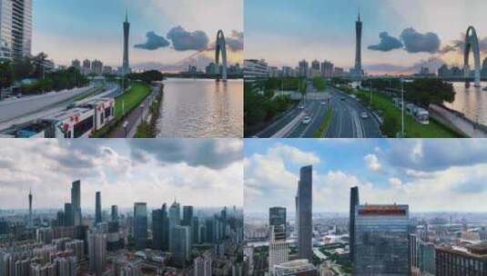 广州宣传片广州地标合集高清在线视频素材下载