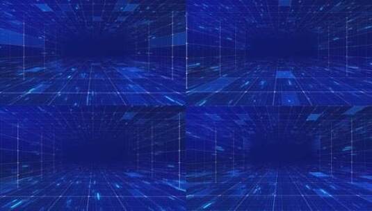高清蓝色科技感动感光波背景视频走秀粒子高清在线视频素材下载