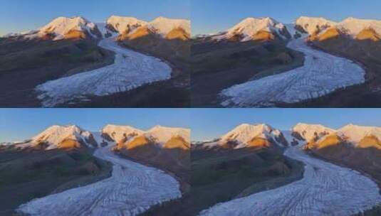 朝阳下的冰川高清在线视频素材下载