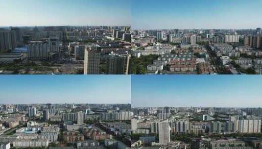 山东潍坊城市风光航拍高清在线视频素材下载