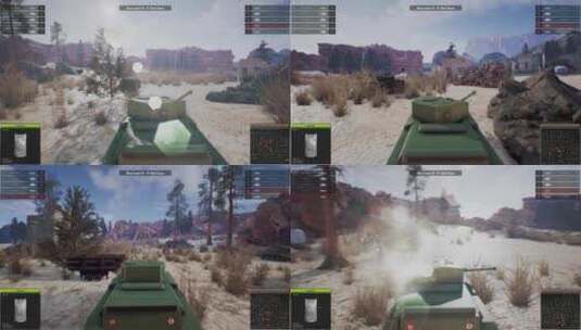 视频游戏，战争，在线游戏，坦克高清在线视频素材下载