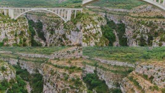 Verdon Gorge，河，峡谷，桥高清在线视频素材下载