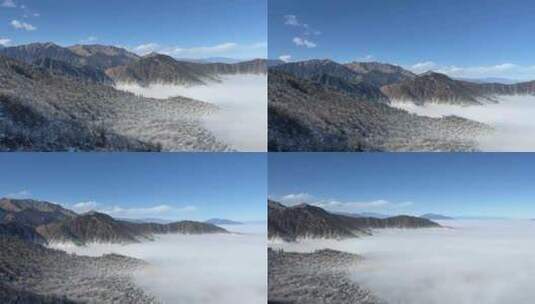 雪山雪景航拍高清在线视频素材下载