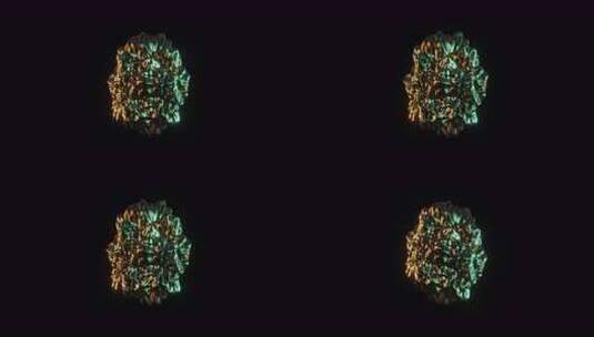 抽象艺术的3d球体循环渲染，带有超现实的高清在线视频素材下载