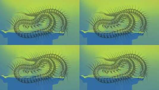 蛊毒蜈蚣合成背景高清在线视频素材下载