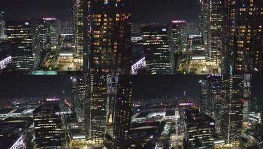 深圳城市夜景航拍空镜高清在线视频素材下载