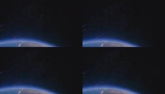 地球外太空流星划过景象高清在线视频素材下载