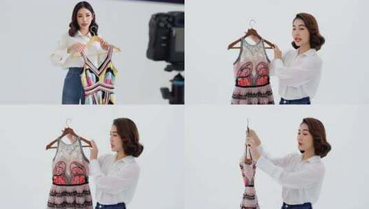 女性展示服装素材高清在线视频素材下载