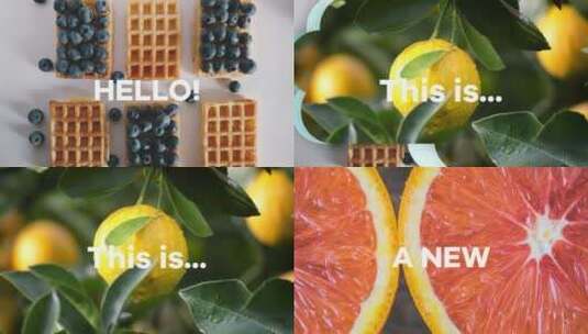 现代化水果图像刀片式过渡片场AE模板高清AE视频素材下载