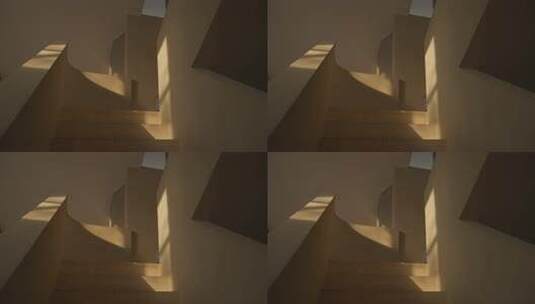 室内楼梯光影特写高清在线视频素材下载