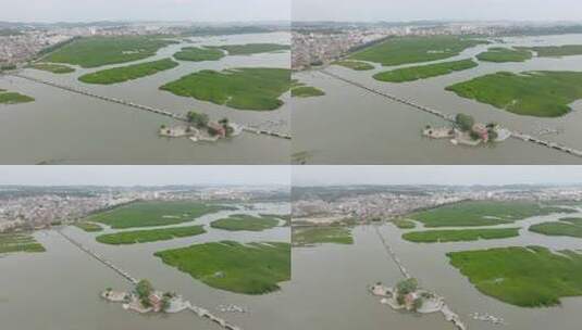 福建泉州洛阳桥万安桥泉州洛江区航拍高清在线视频素材下载